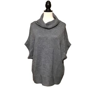 Coldwater Creek Gray Short Sleeve Cowl Neck Sweater XL 18